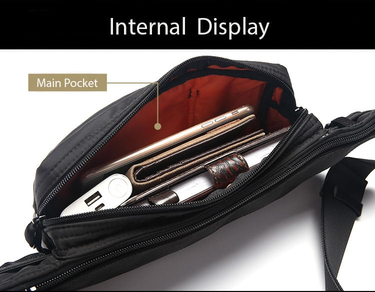 Nylon Chest Bags for Women Men Belt bag